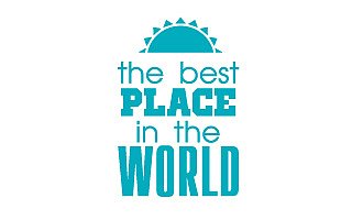 the best place is the world - Schild