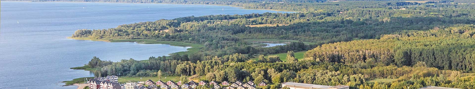 Luftaufnahme vom Müritz Nationalpark nördlich des Hafendorfs Müritz.