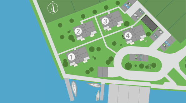 Lageplan der Marina Müritz Apartments - Wohnen direkt am Wasser